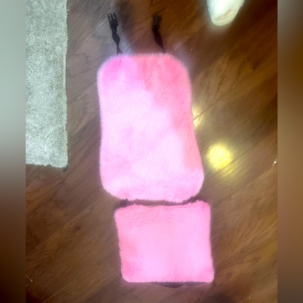 Shein Pink Fuzzy Car Seat Covers for Vehicle